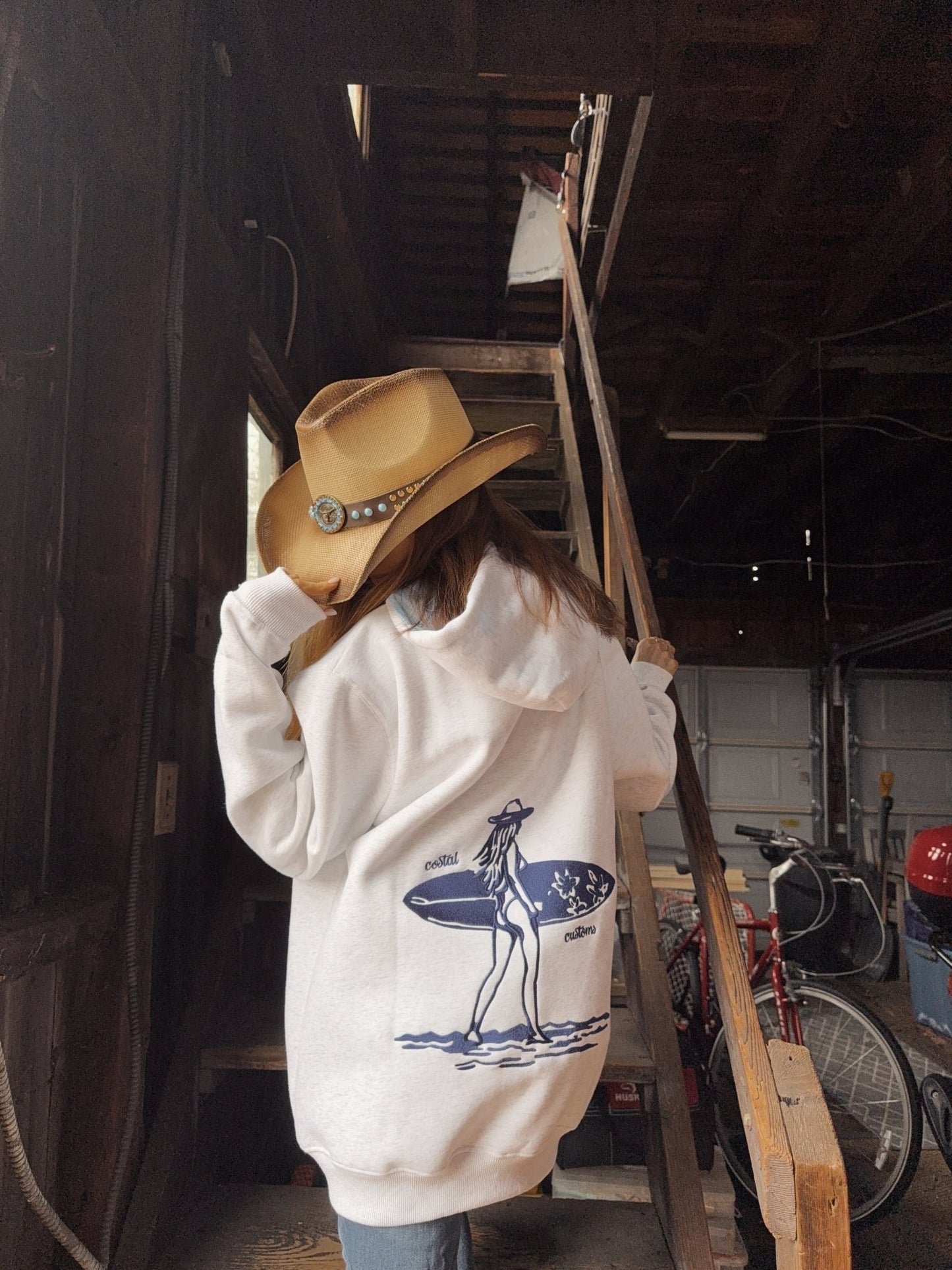 Costal Cowgirl Bow Hoodie - costal.customs