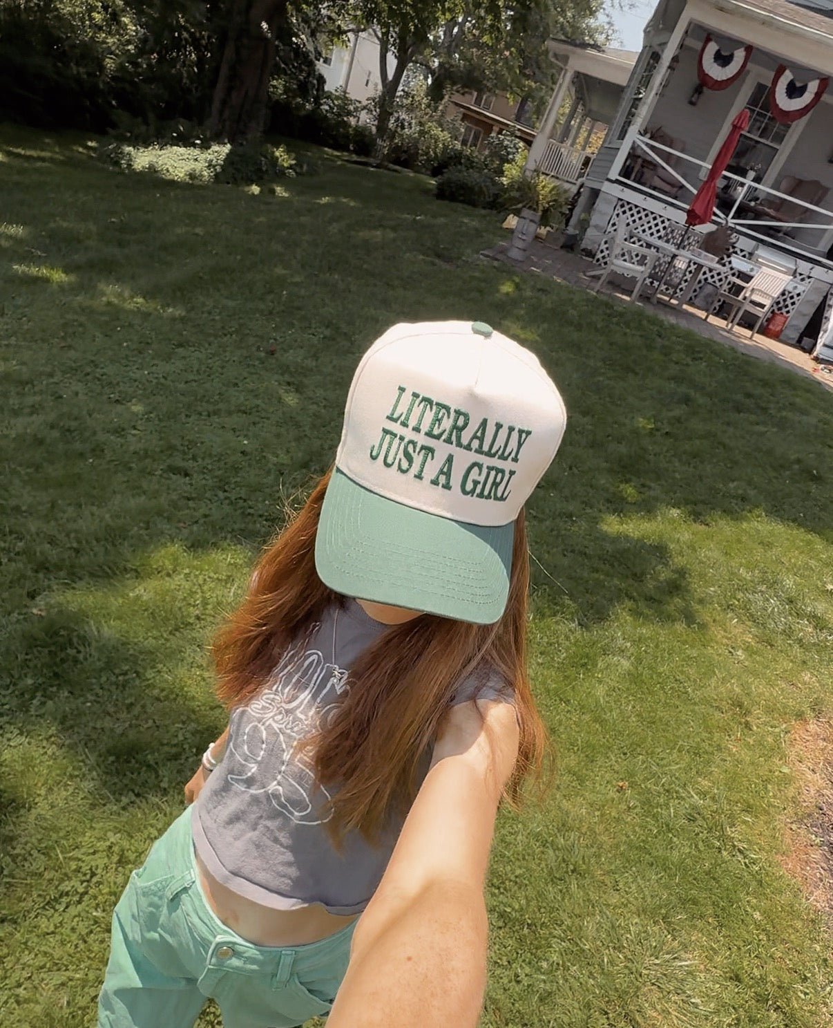 Literally Just a Girl Trucker Hat - costal.customs