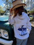 Costal Customs Cowgirl Bow Hoodie ℧ - costal.customs